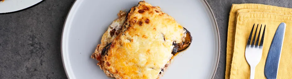 Koolhydraatarme moussaka met gehakt