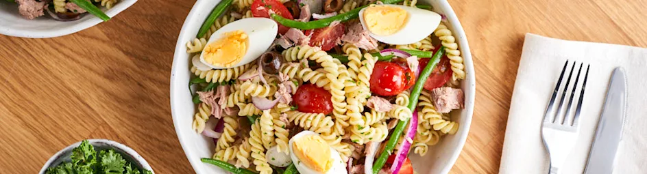 Pastasalade Niçoise met tonijn