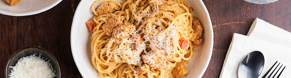 Spaghetti met cajun kip