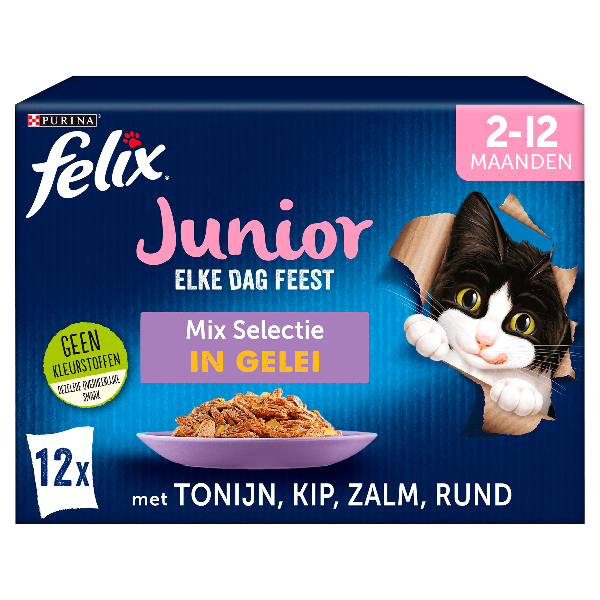 Felix Elke Dag Feest Kattenvoer Junior Per Doos St