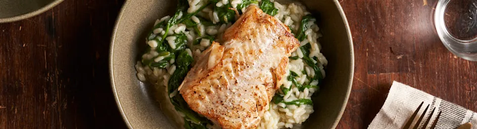 Citroenrisotto met kabeljauw