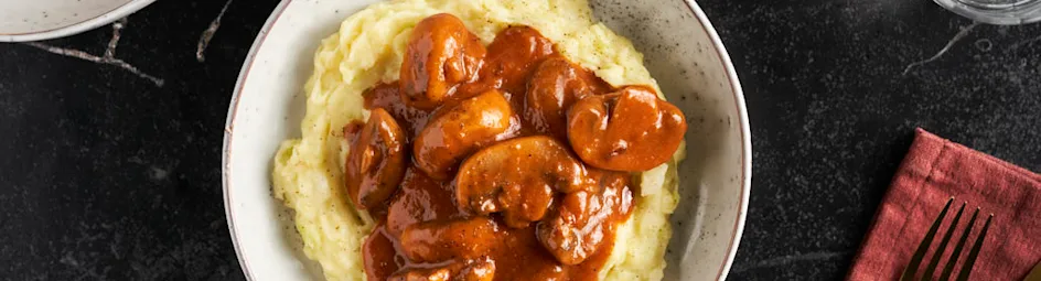 Champignon stoof met spitskool stamppot