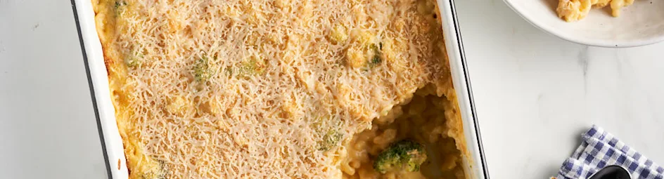 Mac and cheese met broccoli