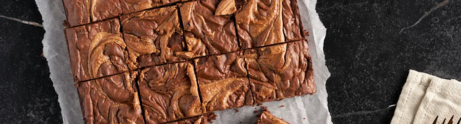 Brownies met pindakaas