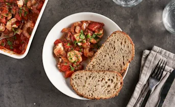 Traybake met garnalen