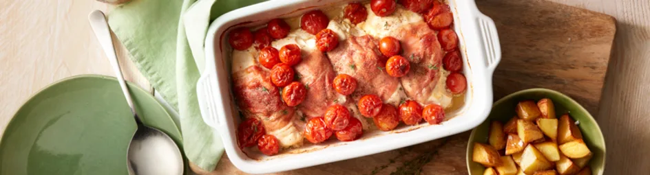 Kipfilet uit de oven met geitenkaas