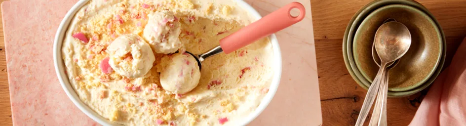 Roze koek ijs (zonder ijsmachine)