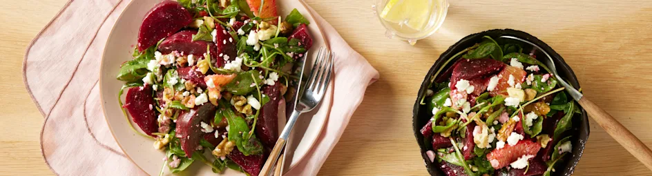 Bieten feta salade met walnoten