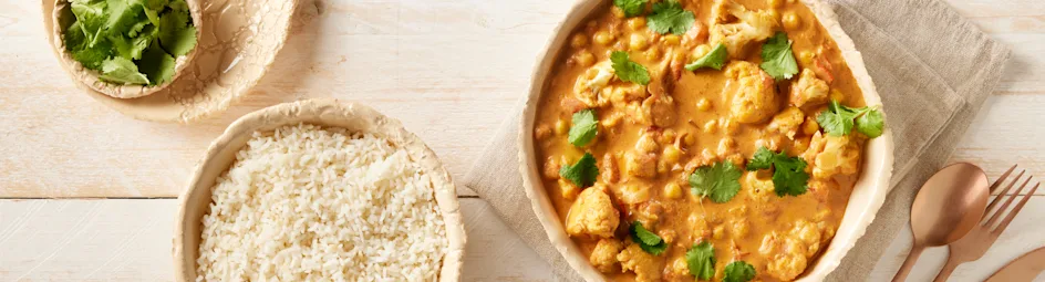 Bloemkoolcurry met kikkererwten