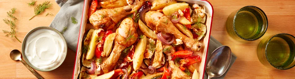 Traybake met kip en aardappelen