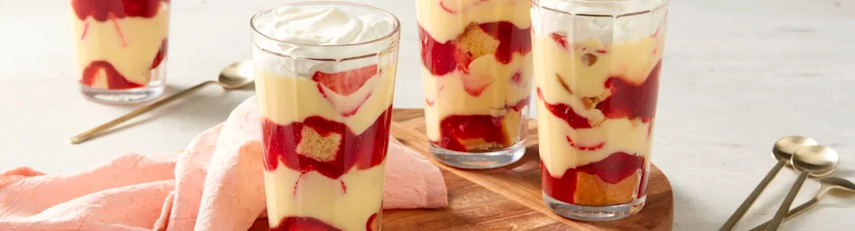 Trifle met gele vla