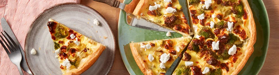 Broccolitaart met geitenkaas