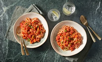 Vegan pasta bolognese