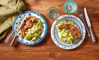 Andijvie stamppot met speklapjes