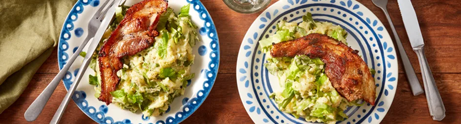 Andijvie stamppot met speklapjes