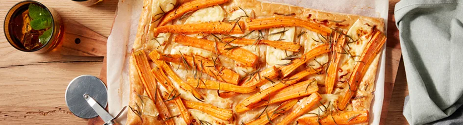 Wortel plaattaart met brie