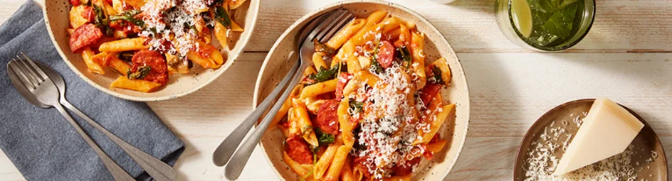 Kip en chorizo pasta