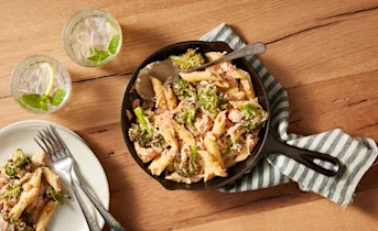 Ovenpasta met zalm en broccoli