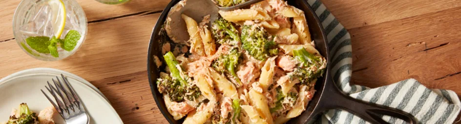 Ovenpasta met zalm en broccoli