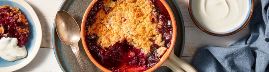 BBQ crumble met Griekse yoghurt