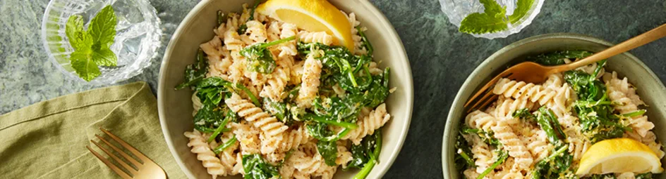 Spinazie citroen fussili