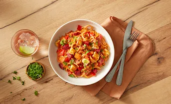 Halloumi chorizo pasta