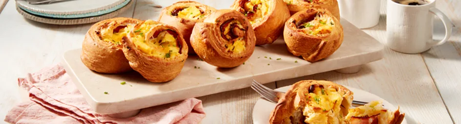 Ontbijt rolls met ei