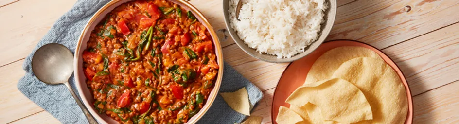 Dahl met papadums