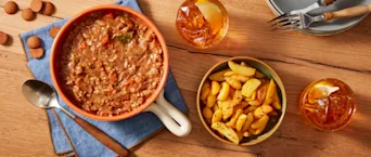 Stoofvlees met kruidnoten en aardappeltjes