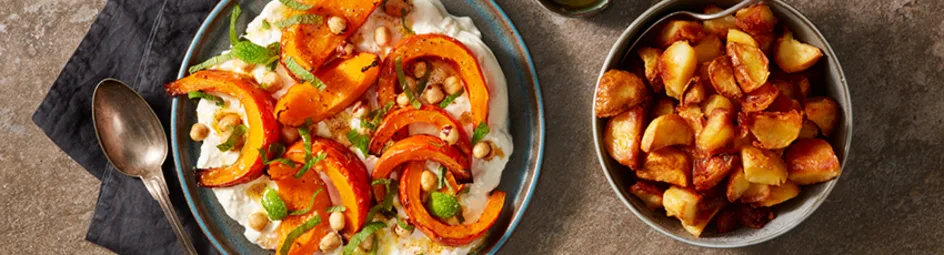 Geroosterde pompoen met burrata