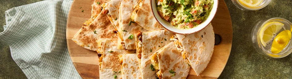 Quesadilla met mosselen