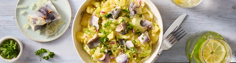 Aardappelsalade met rolmops