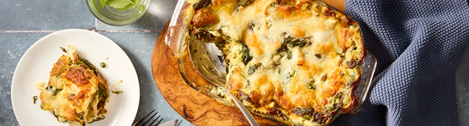 Lasagne met kip en spinazie