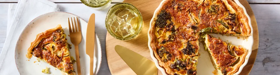 Quiche met broccoli en courgette