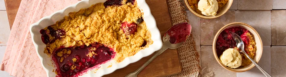 Rood fruit crumble