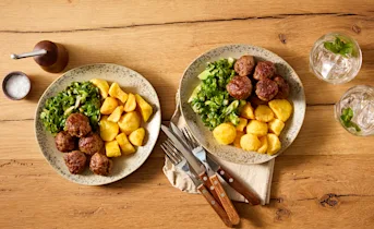 Andijvie roerbak met gehaktballetjes