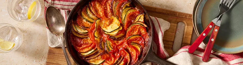 Groentenovenschotel van de bbq