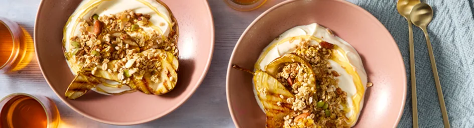 Gegrilde peer van de bbq