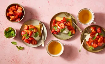 Aardbeien met balsamico en mascarpone