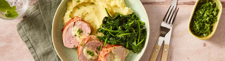 Gevulde varkenshaas met kruidenkaas