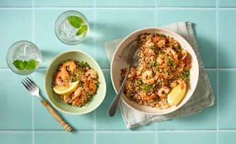 Quinoa met garnalen