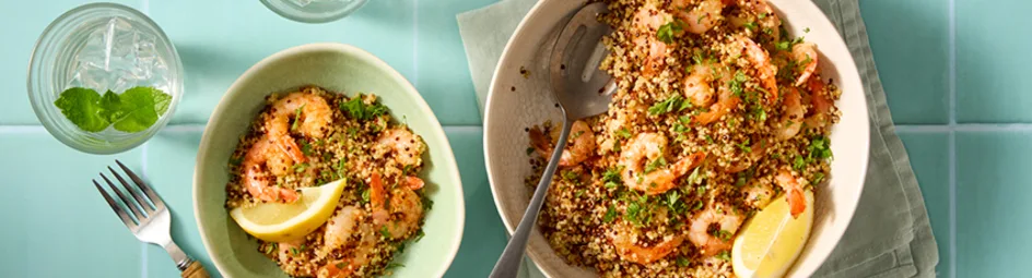 Quinoa met garnalen