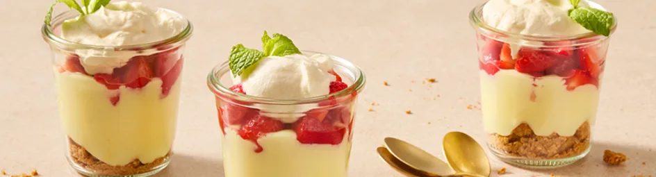 Aardbeienpudding