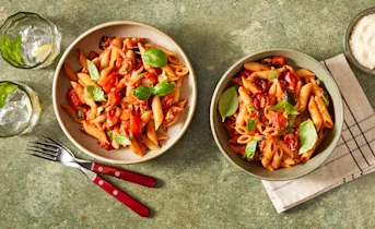 Geroosterde groenten volkorenpasta