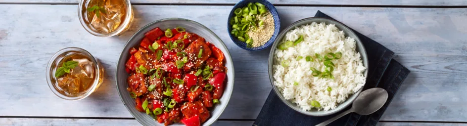 Koreaanse tofu met rijst