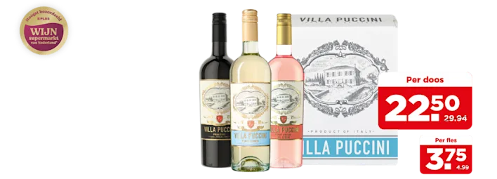Villa Puccini Pinot Grigio, Primitivo en Pinot Grigio Blush Rosé