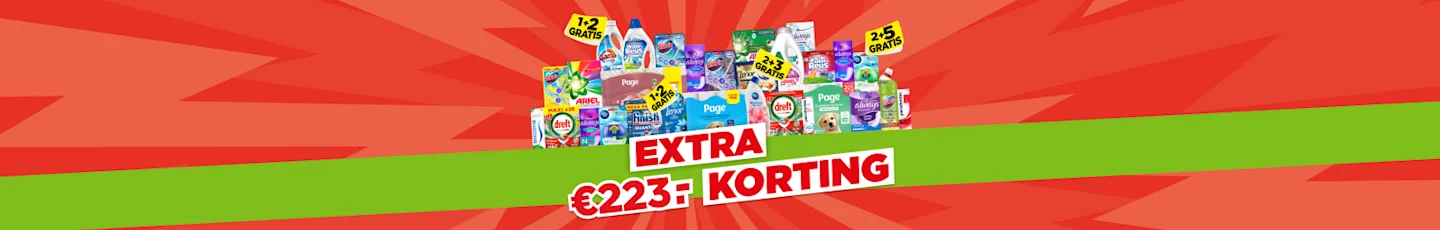 Aanbiedingen van deze week bij PLUS met 223 euro extra korting.
