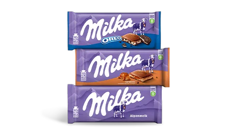 Milka repen voor 1 euro. Geldig van 20 t/m 26 augustus