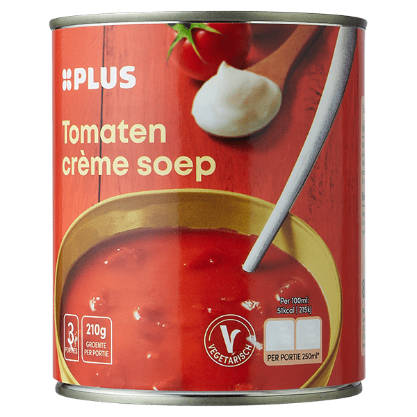 PLUS Tomatencrèmesoep Per Blik 800 ml