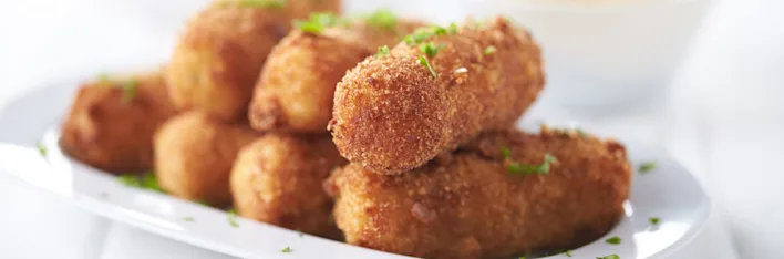 Aardappelkroketjes met tijm en knoflook